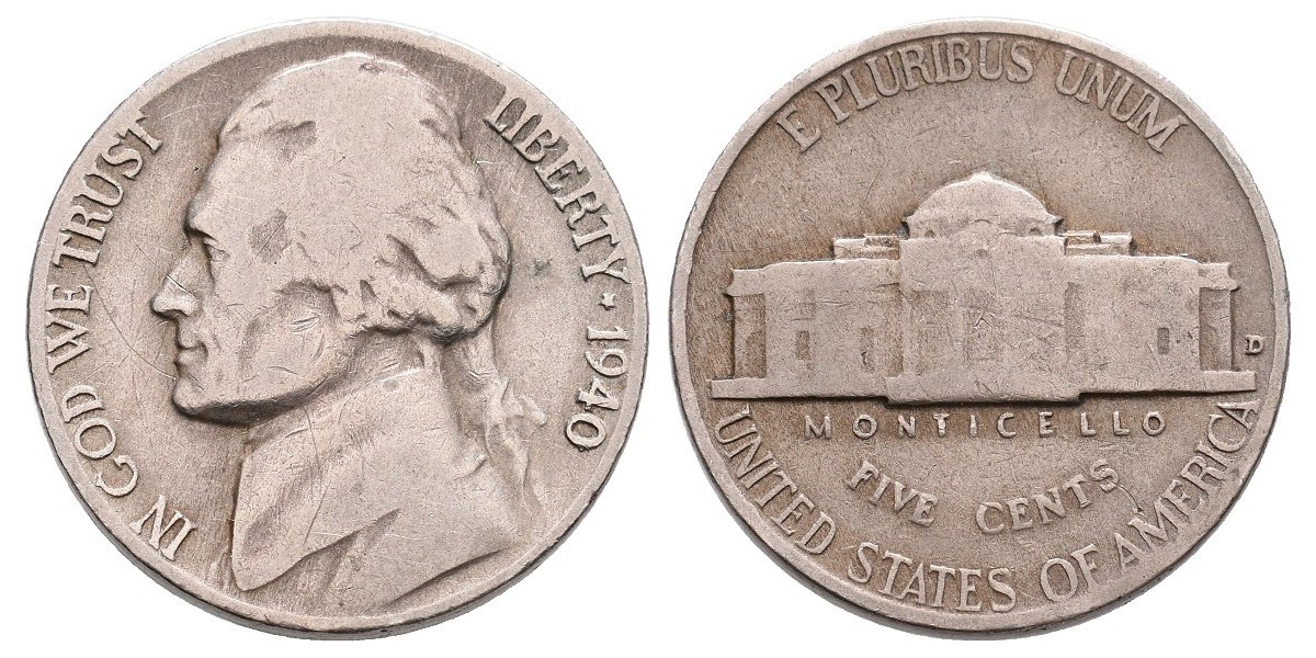 Estados Unidos. 5 cents. 1940