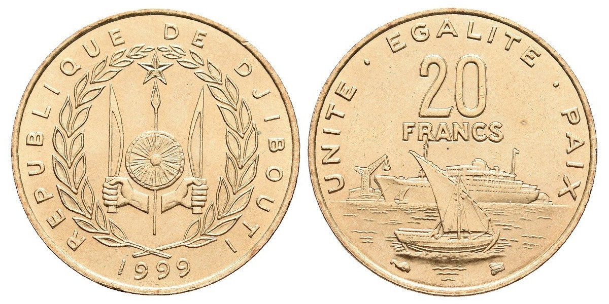 Djibouti. 20 francs. 1999