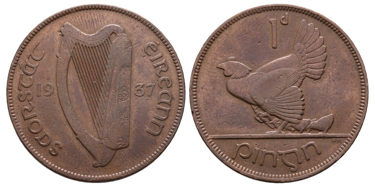 Irlanda. 1 penny. 1937