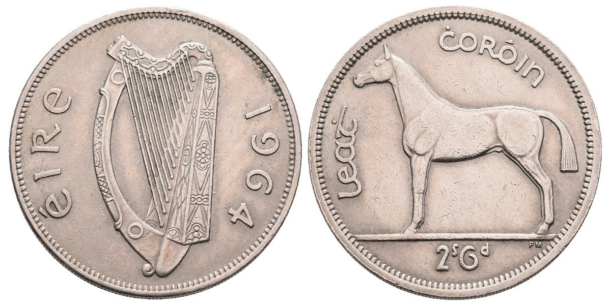Irlanda. 1/2 crown. 1964