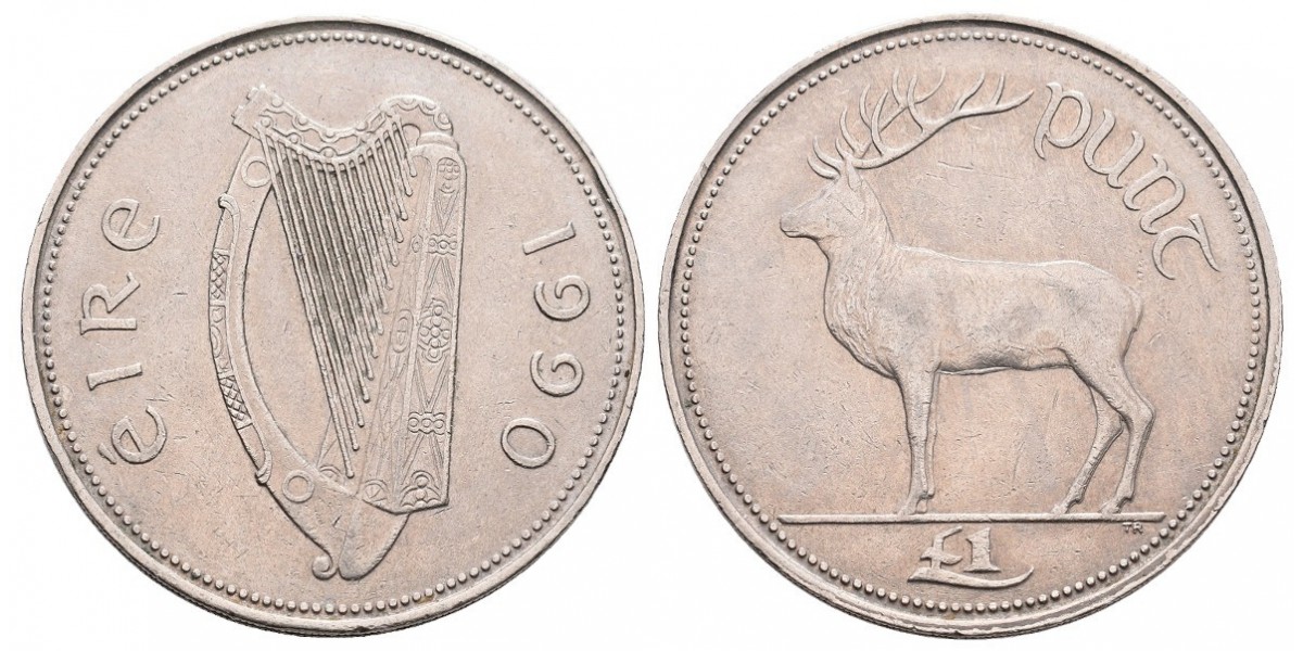 Irlanda. 1 pound. 1990
