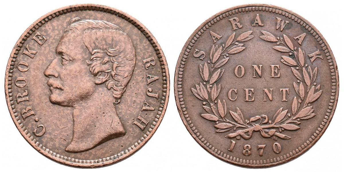Sarawak. 1 cent. 1870