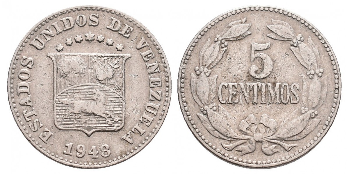 Venezuela. 5 centavos. 1948