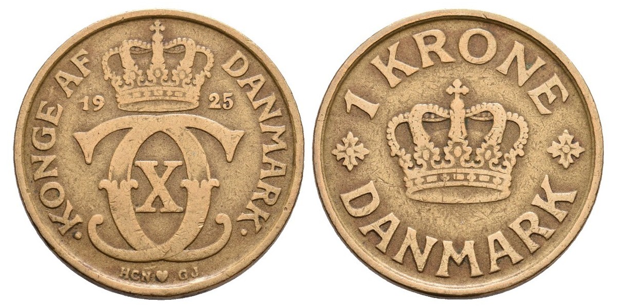 Dinamarca. 1 krone. 1925