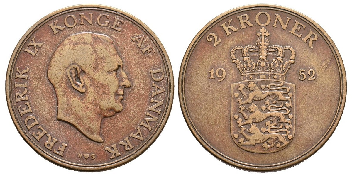Dinamarca. 5 kroner. 1952