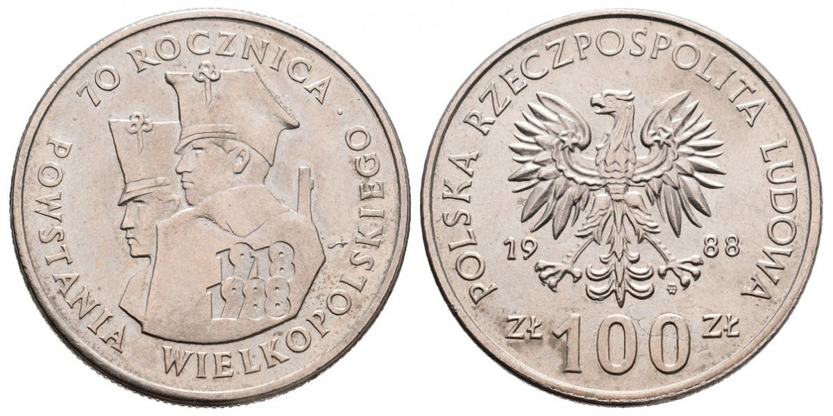 Polonia. 100 zlotych. 1988