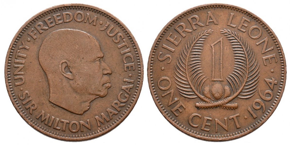 Sierra Leona. 1 cent. 1964