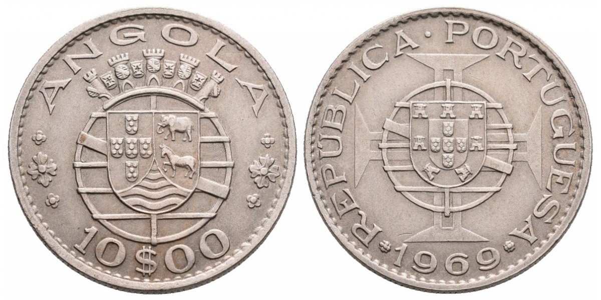 Angola. 10 escudos. 1969