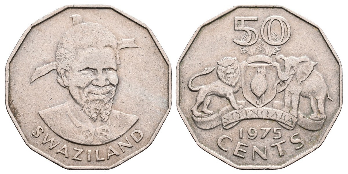 Swaziland. 50 cents. 1975