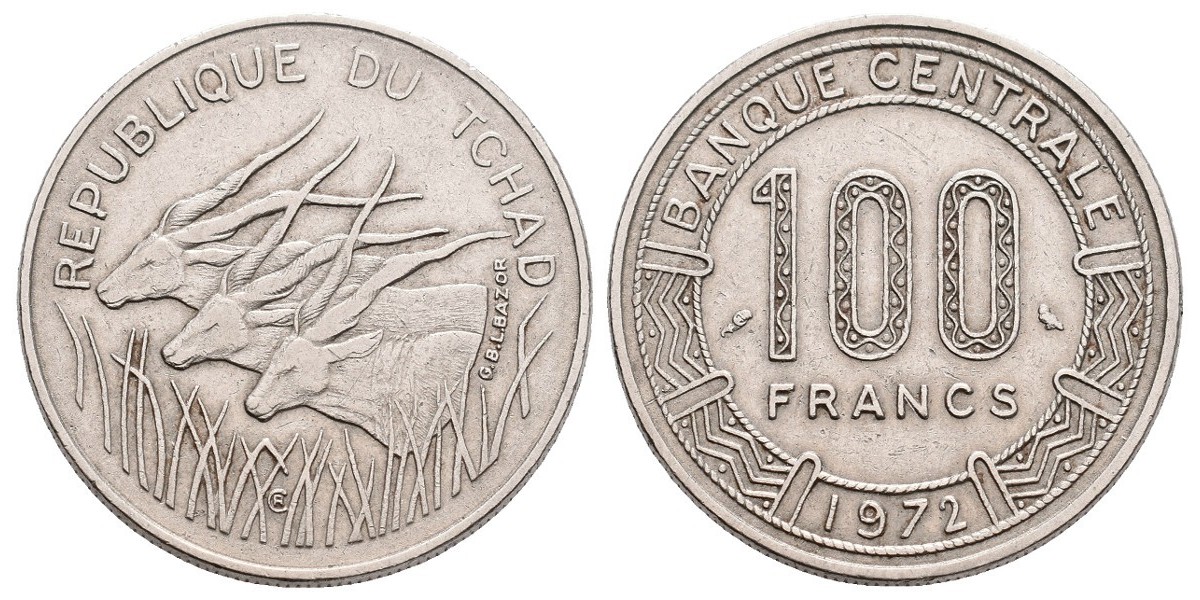 Chad. 100 francs. 1972
