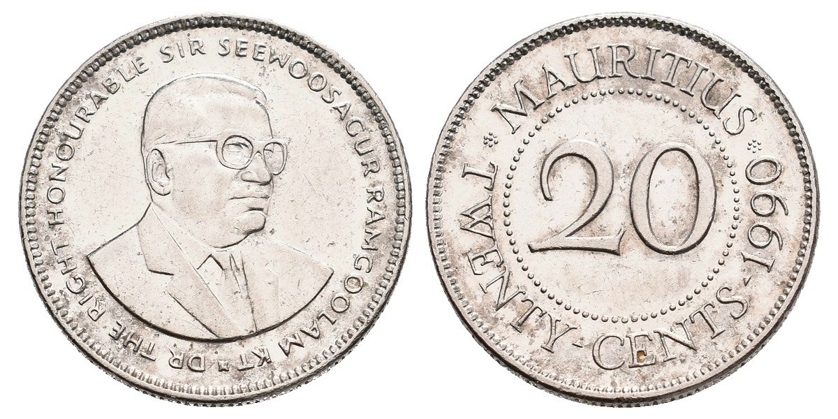 Mauricio. 20 cents. 1990