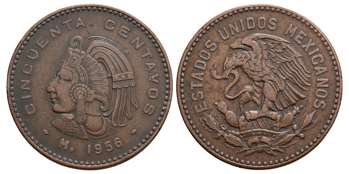 Méjico. 50 centavos. 1956