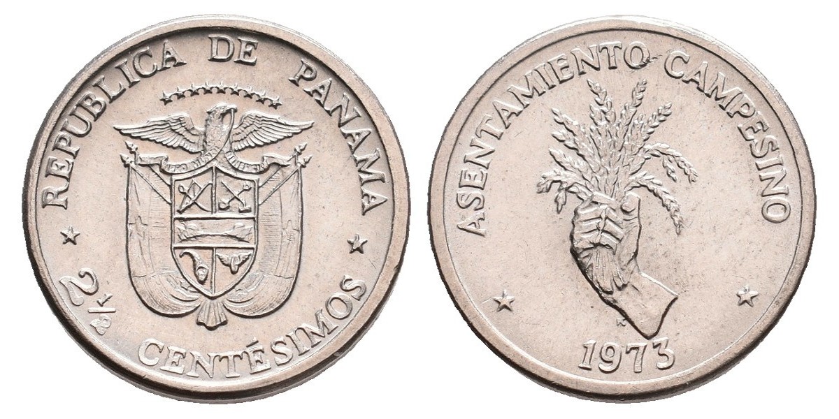 Panamá. 2 1/2 centésimos. 1973