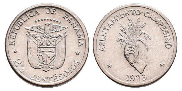 Panamá. 2 1/2 centésimos. 1973