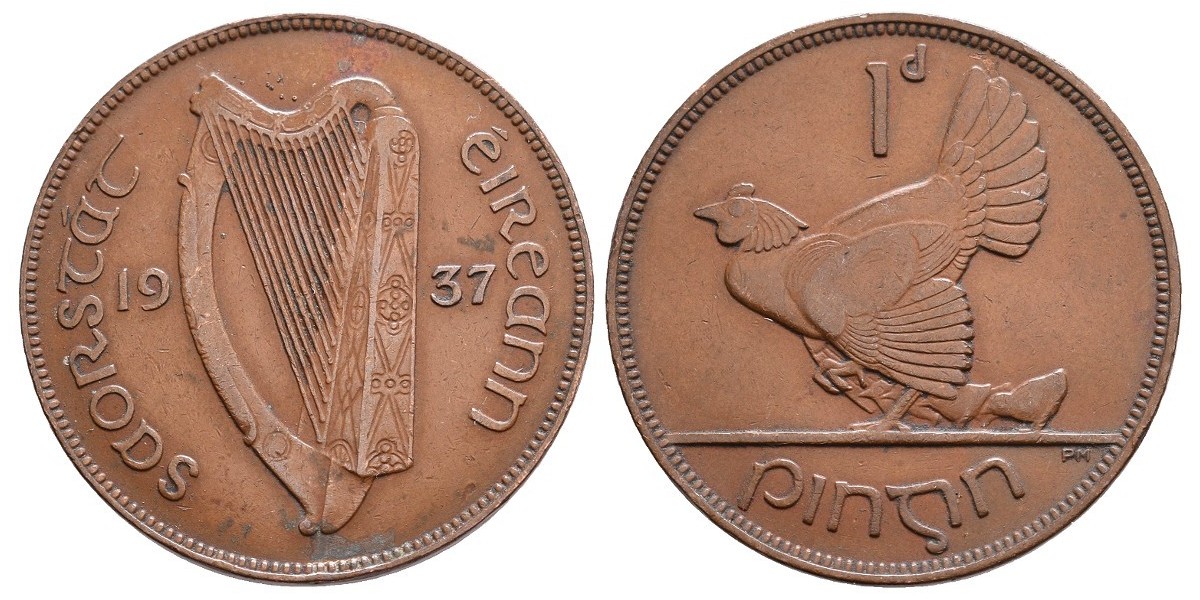 Irlanda. 1 penny. 1937