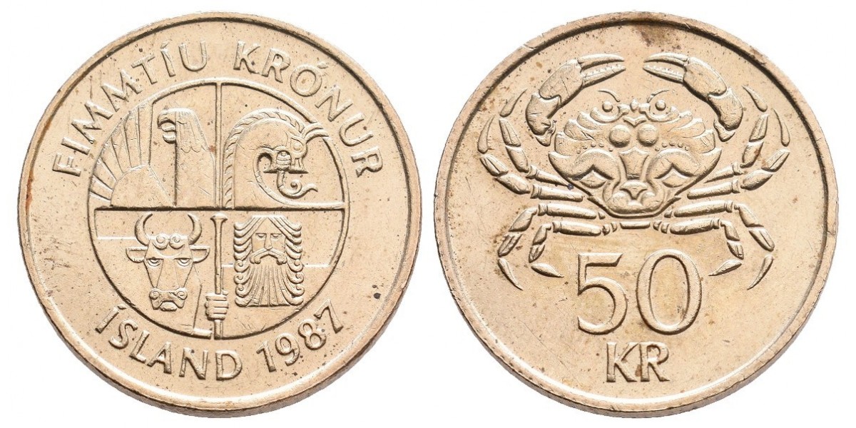 Islandia. 50 kronur. 1987