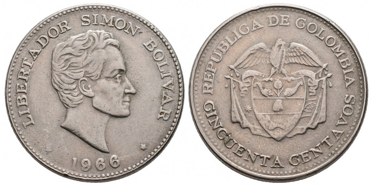 Colombia. 50 centavos. 1966
