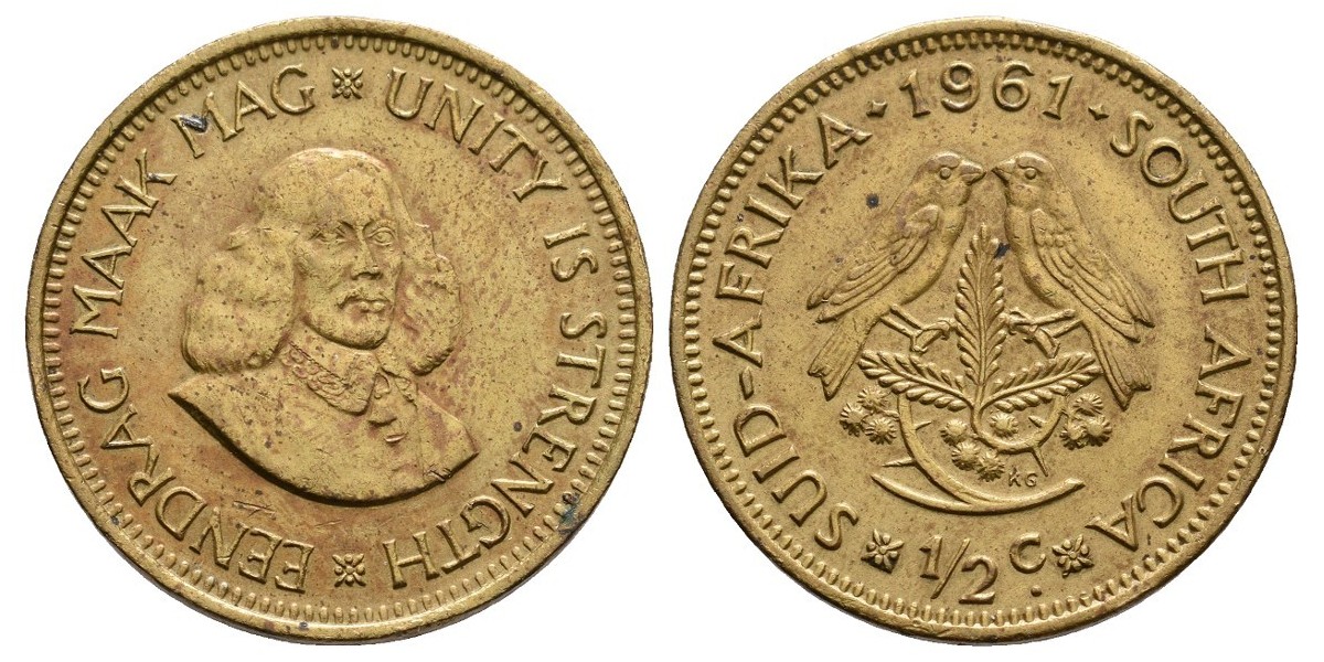 South Africa. 1/2 cent. 1961