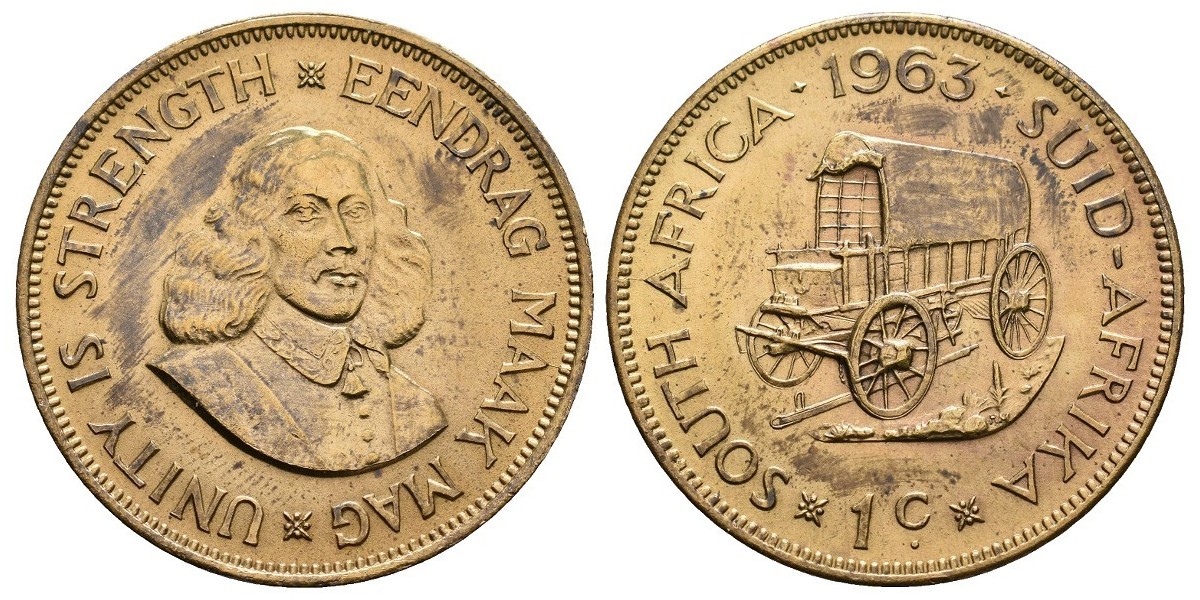 South Africa. 1 cent. 1963
