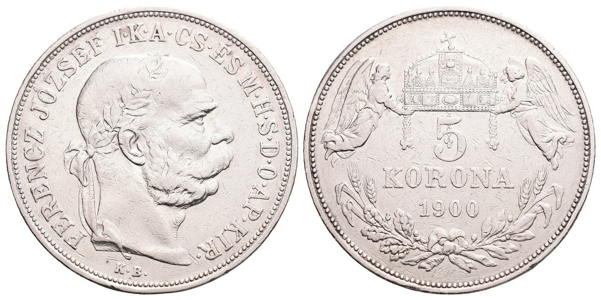 Hungría. 5 korona. 1900 KB