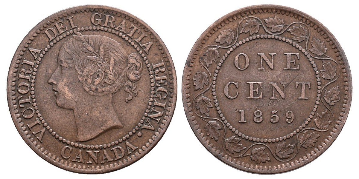 Canadá. 1 cent. 1859