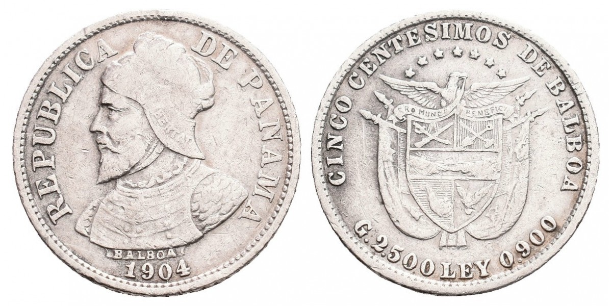 Panamá. 5 centésimos. 1904