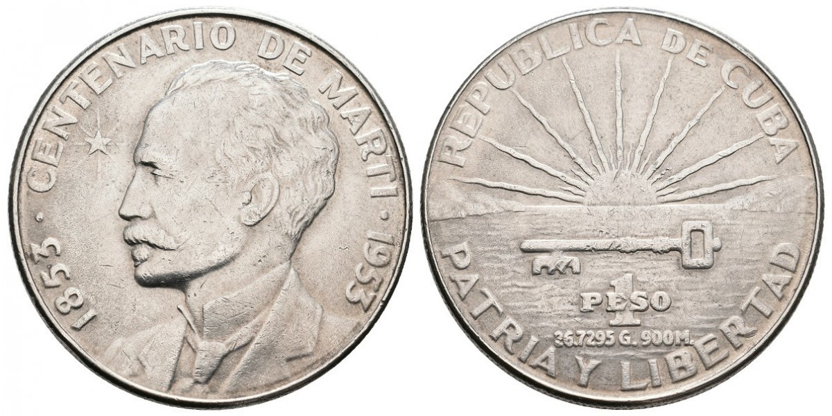 Cuba. 1 peso. 1953