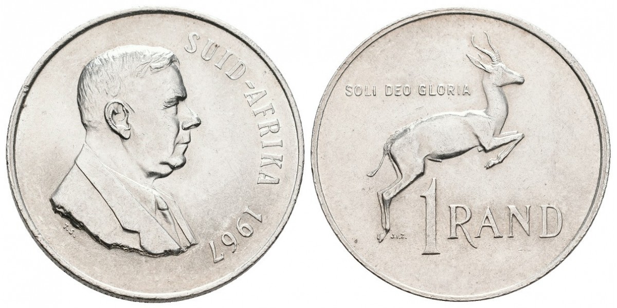 South Africa. 1 rand. 1967
