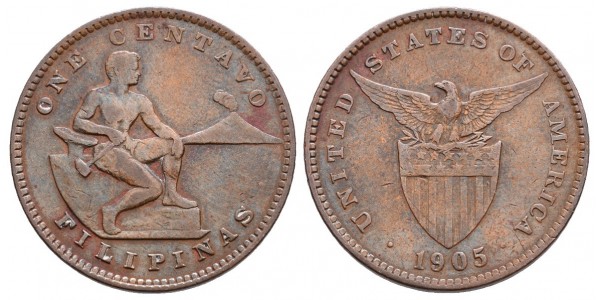 Filipinas. 1 centavo. 1905