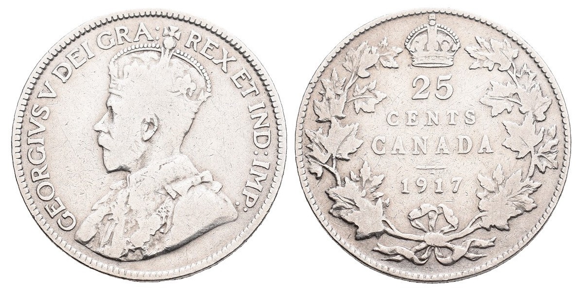 Canadá. 25 cents. 1917