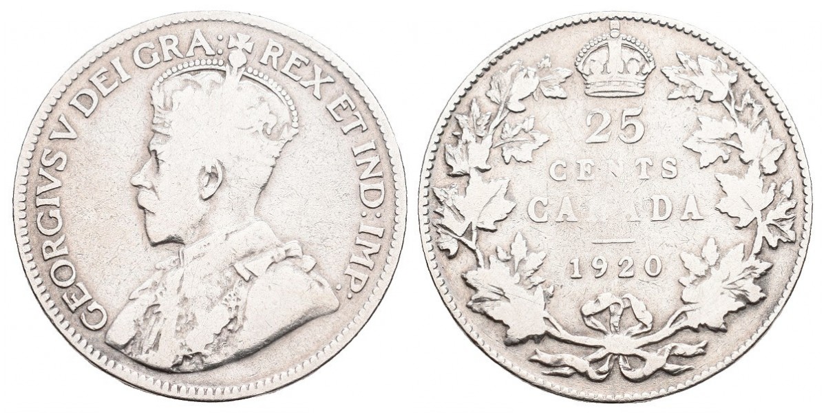 Canadá. 25 cents. 1920