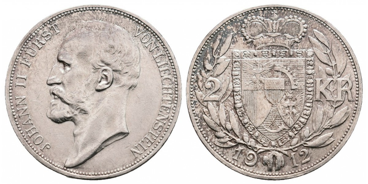 Liechtenstein. 2 kronen. 1912
