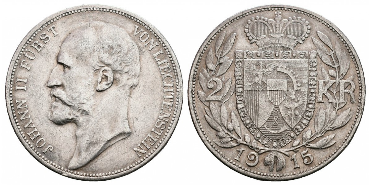 Liechtenstein. 2 kronen. 1915