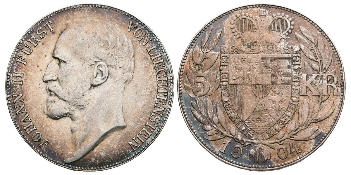 Liechtenstein. 5 kronen. 1904