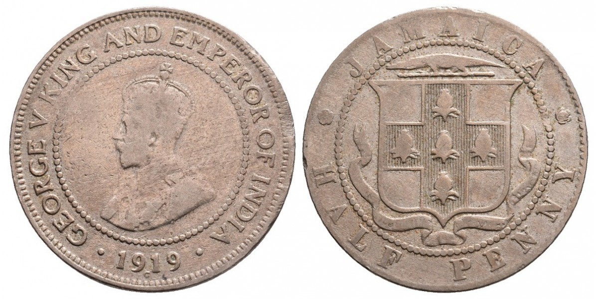 Jamaica. 1/2 penny. 1919 C