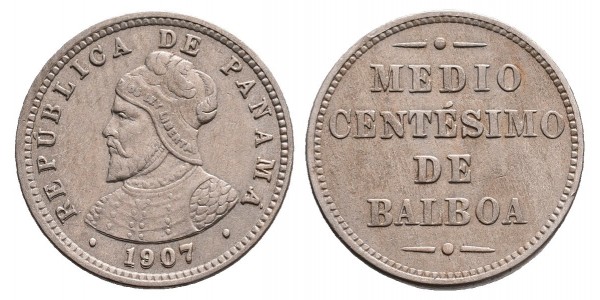 Panamá. 1/2 centesimo. 1907
