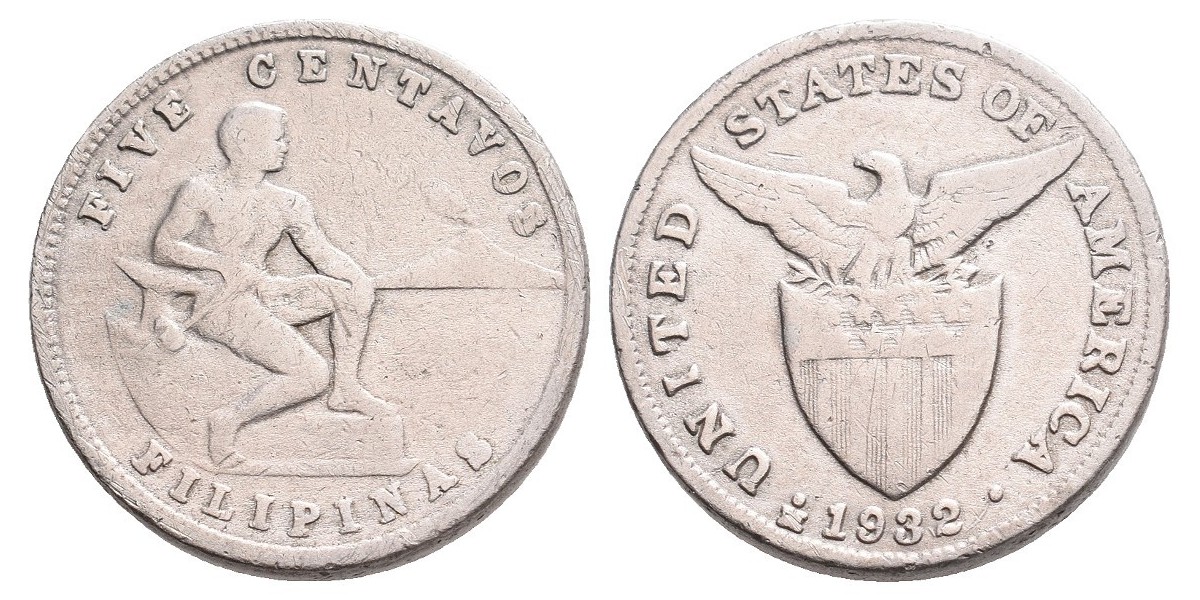 Filipinas. 5 centavos. 1932 M