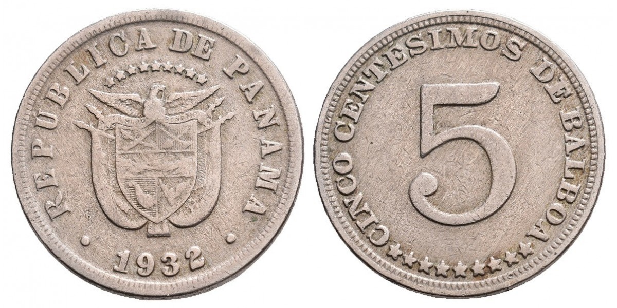 Panamá. 5 centesimos. 1932