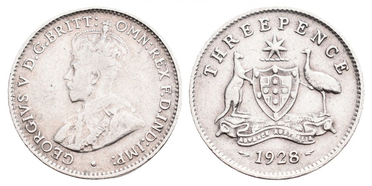 Australia. 3 pence. 1928