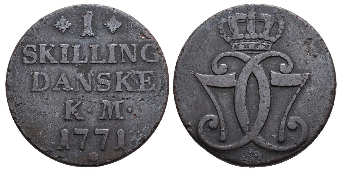Dinamarca. 1 skilling. 1771