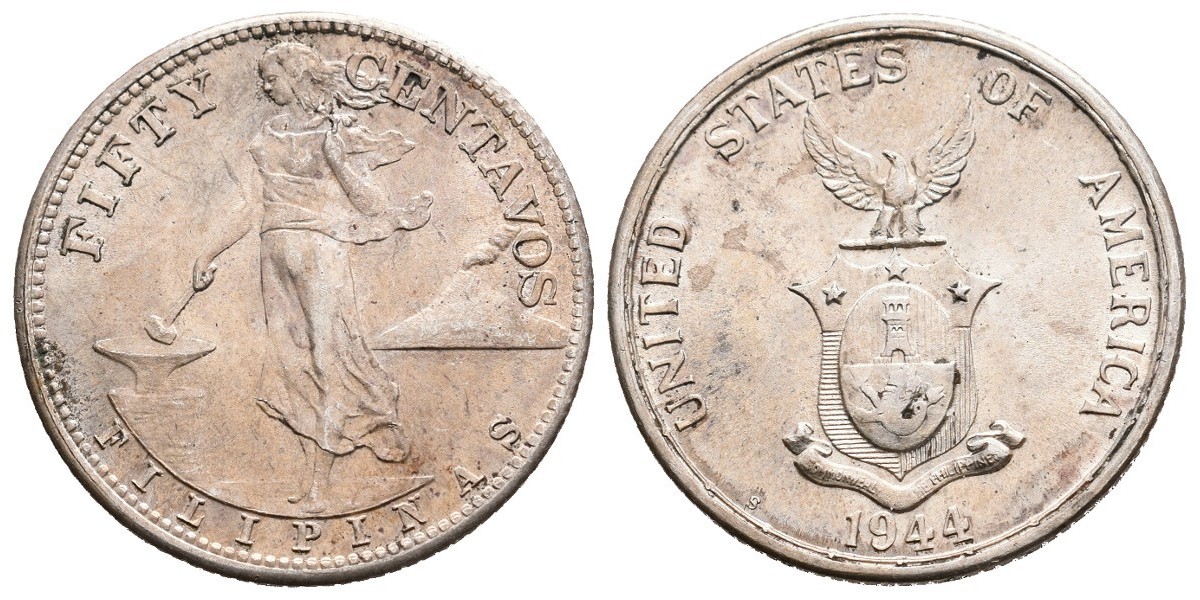 Filipinas. 50 centavos. 1944 S