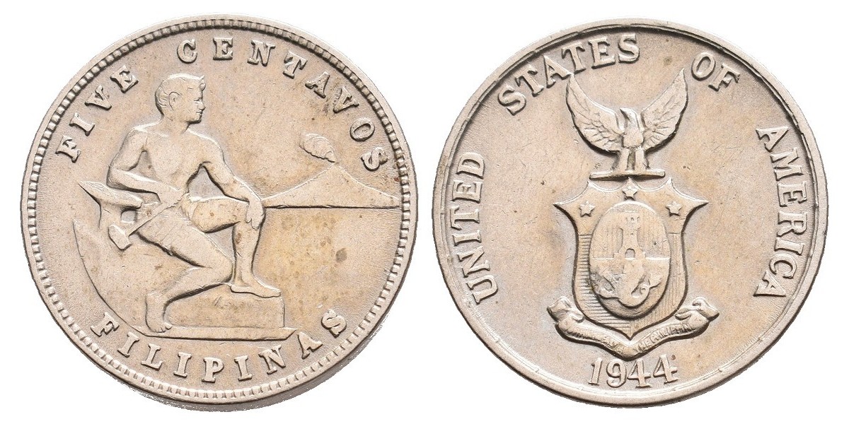 Filipinas. 5 centavos. 1944