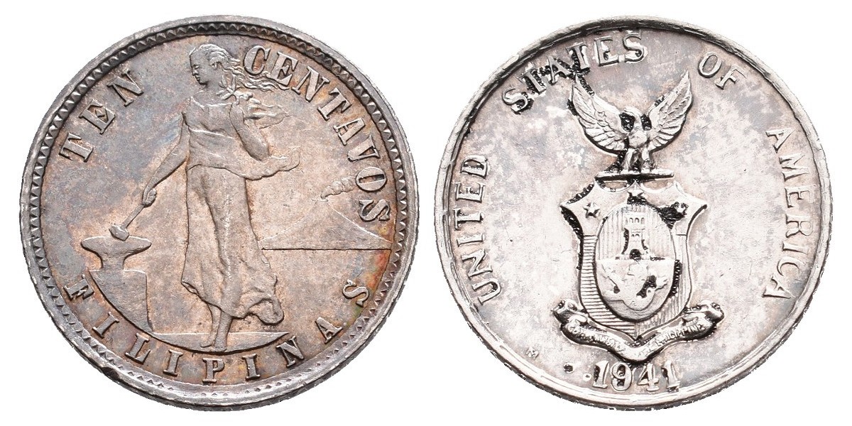 Filipinas. 10 centavos. 1941 M