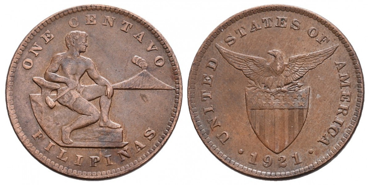 Filipinas. 1 centavo. 1921