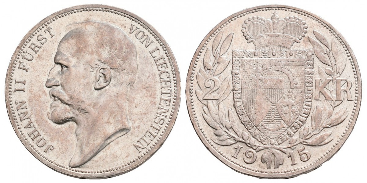 Liechtenstein. 2 kronen. 1915