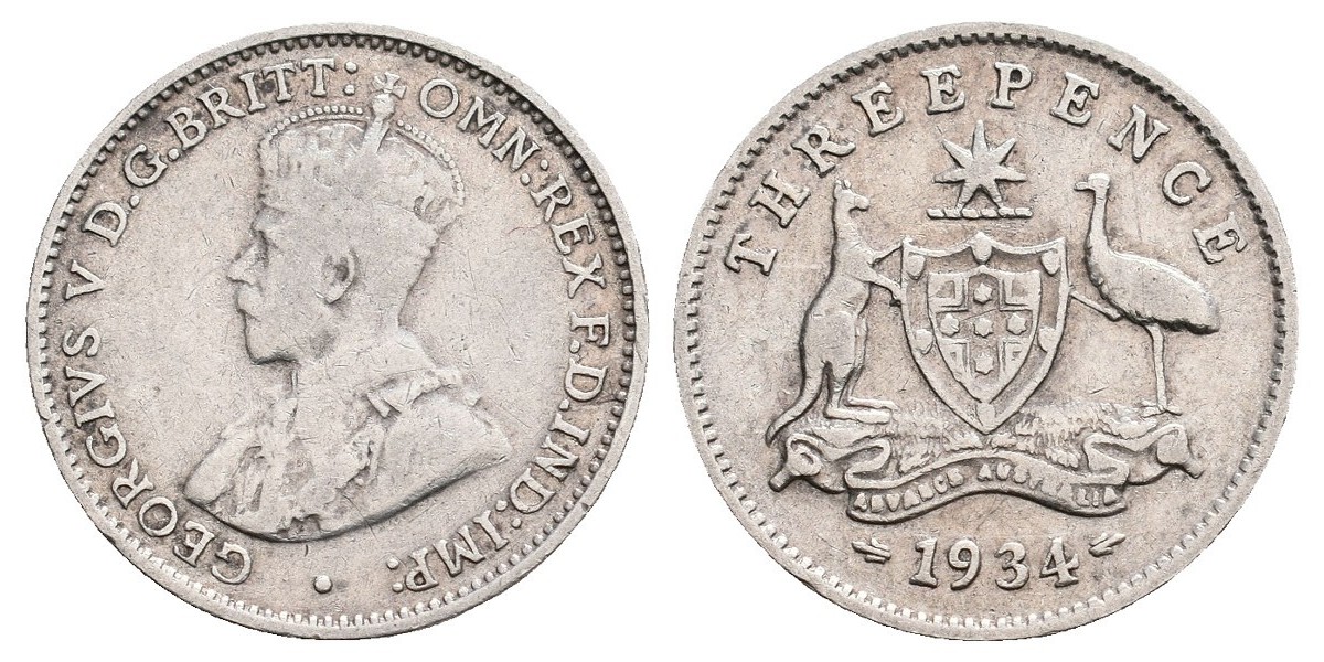 Australia. 3 pence. 1934