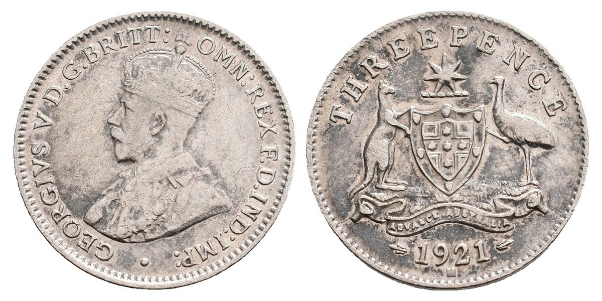 Australia. 3 pence. 1921 M