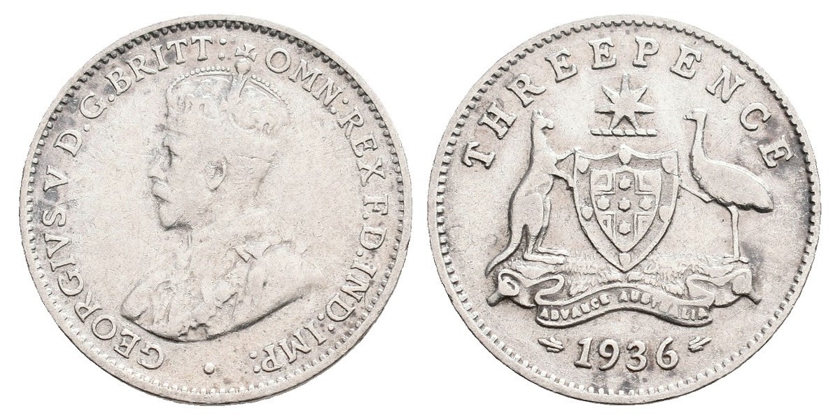 Australia. 3 pence. 1936