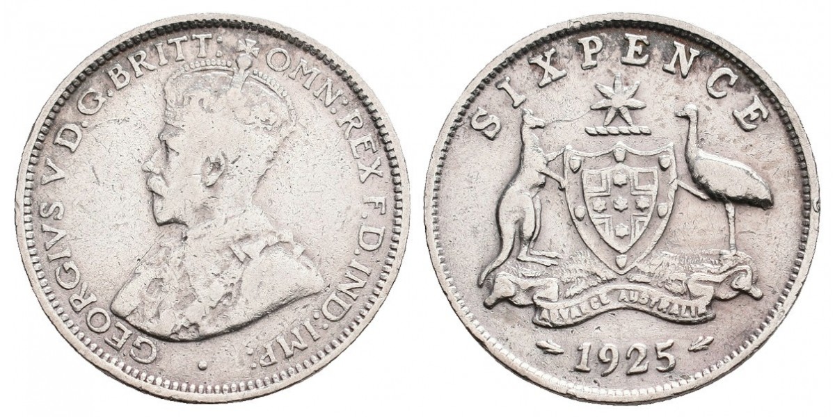 Australia. 6 pence. 1925
