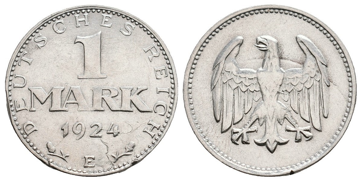 Alemania. 1 mark. 1924 E